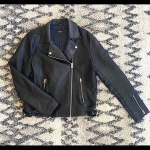 Topshop faux leather bomber jacket